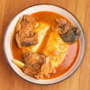 Fufu with Goat Meat Soup