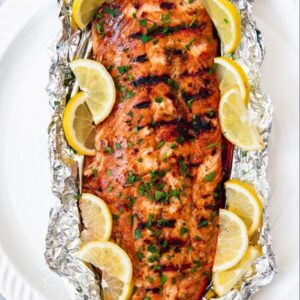 Grilled Salmon with Banku